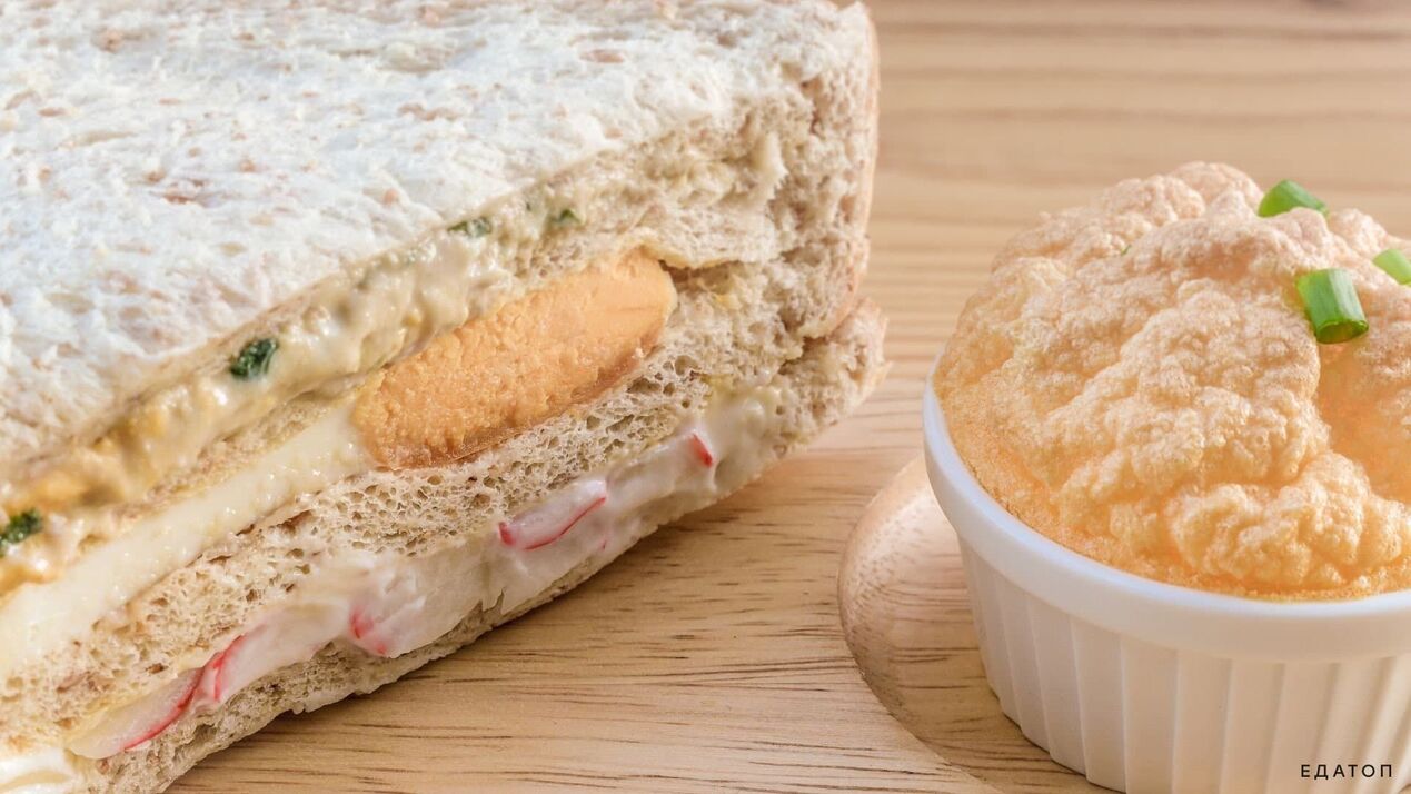 жумуртка диетасында жумуртка сэндвич